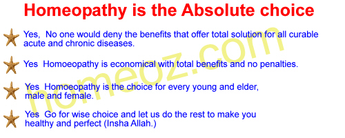 Homeopathy is the absolute choice